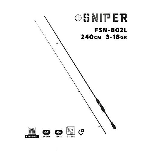 Fujin Sniper 240cm 3-18gr Light Spin Kam
