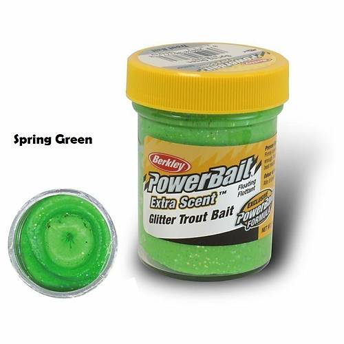 BERKLEY Powerbait Natural Glitter Trout Bait Garlic