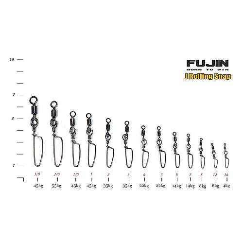 Fujin J Rolling Snap Bilyal� Kilitli Klips Black Nickel
