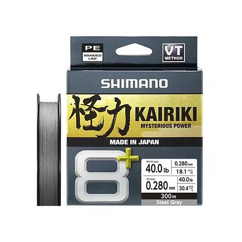 Shimano Kairiki 8+ 300 Mt Steel Gray �p Misina