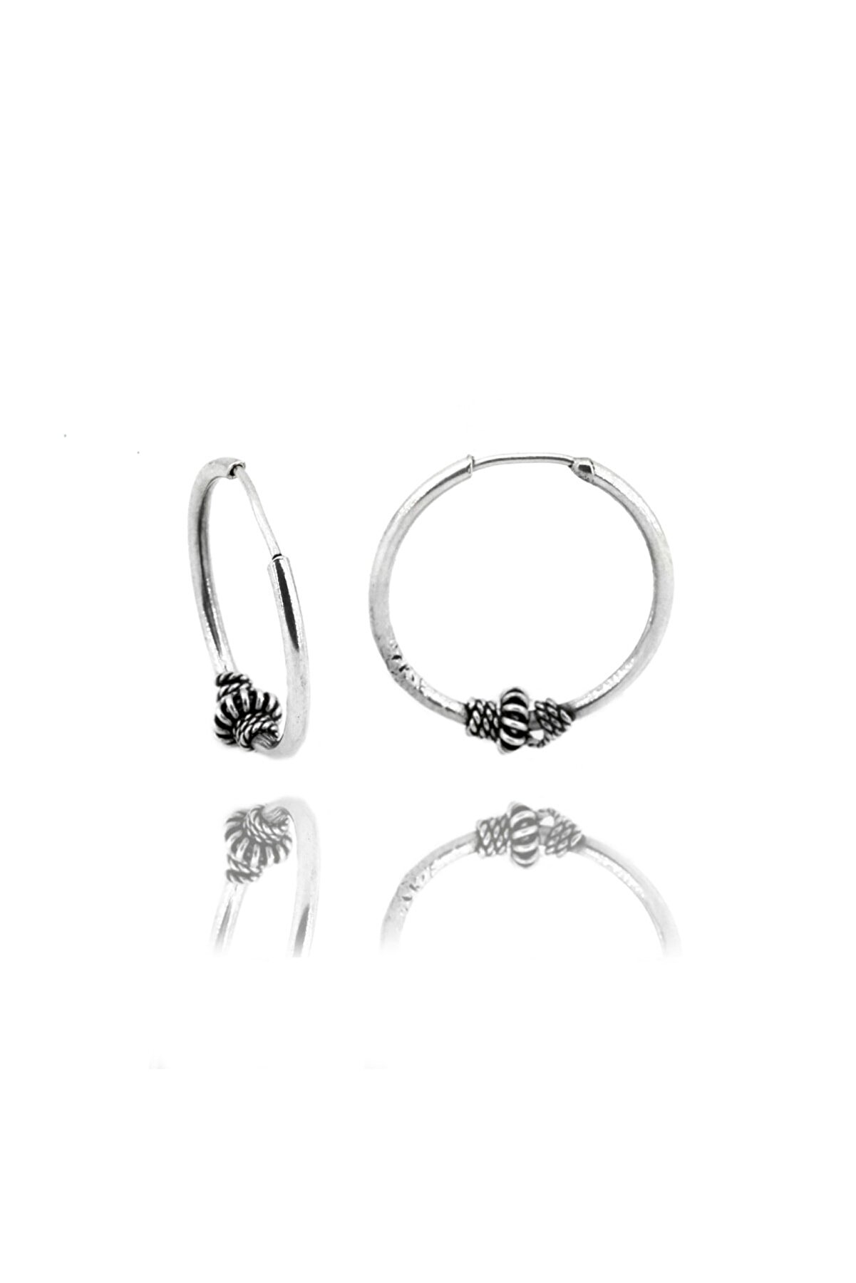 Kadın Gümüş 14mm Mini Halka Küpe Dgn20341