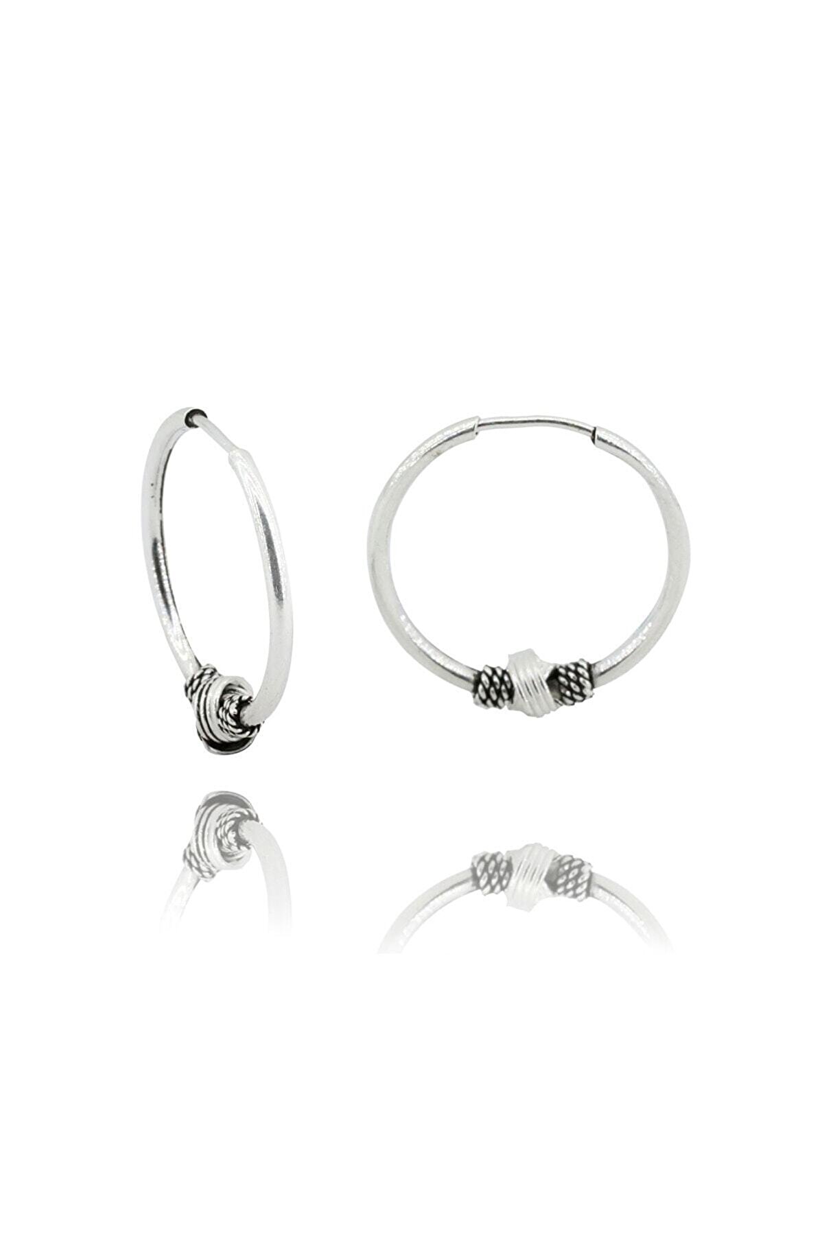 Kadın Gümüş 14mm Mini Halka Küpe Dgn20343