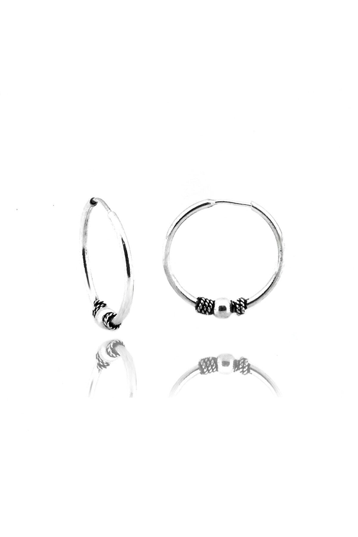 Kadın Gümüş 14mm Mini Halka Küpe Dgn20342