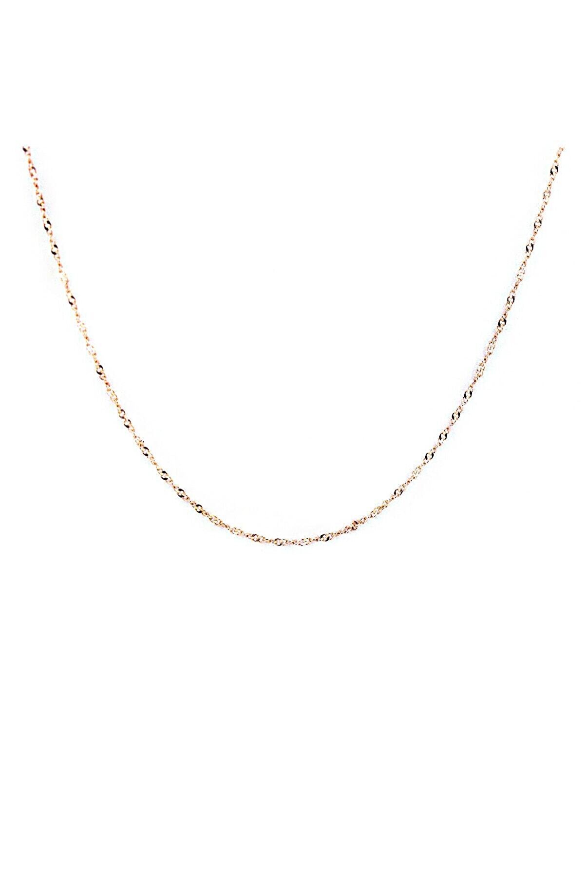 Kadın Gümüş Rose Singapur Modeli 50 Cm Zincir Dgn20494