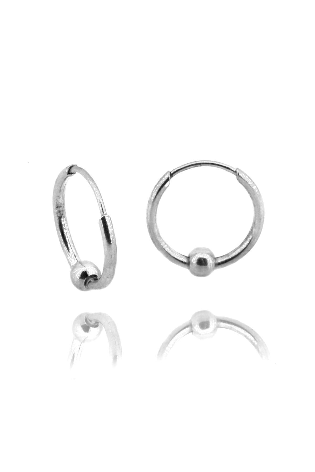 Kadın Gümüş 12mm Mini Halka Küpe Dgn20311