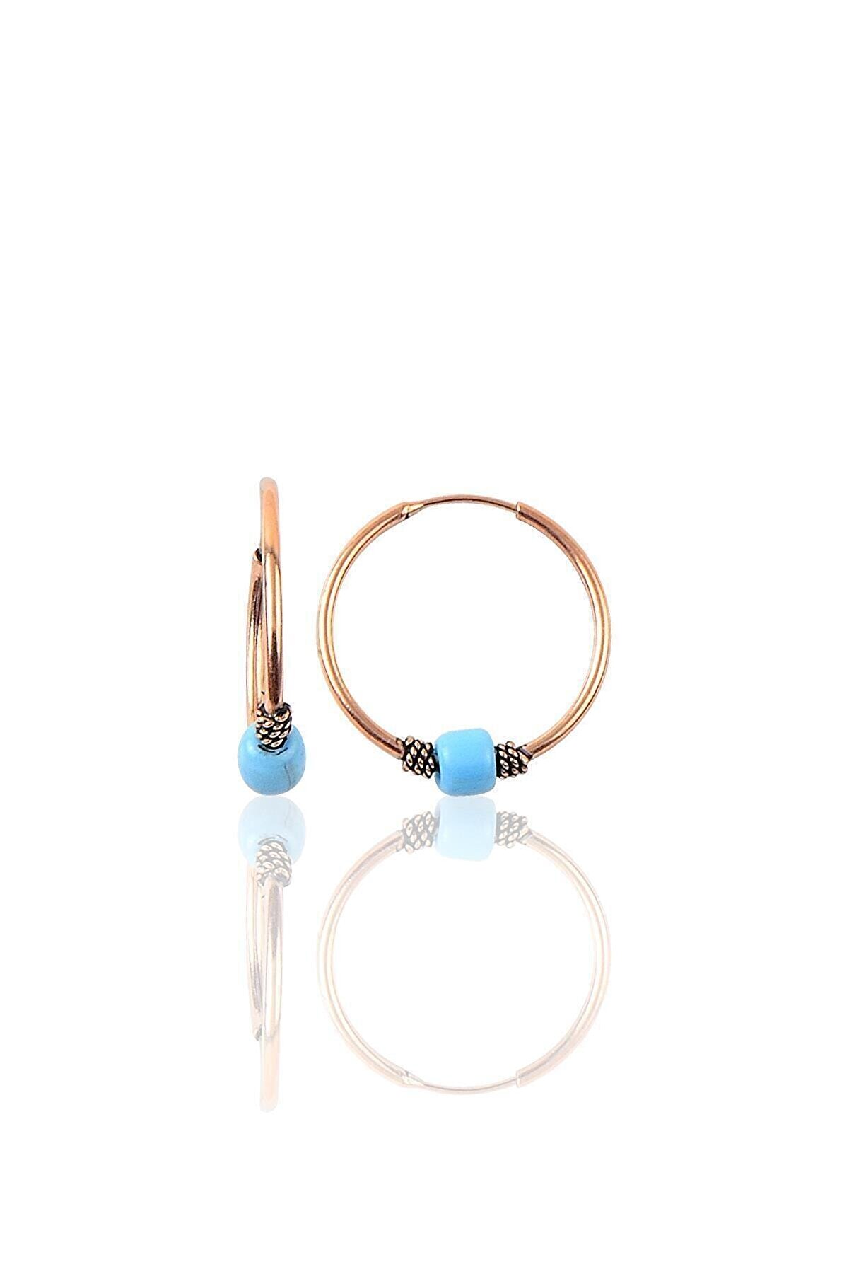 Kadın Rose 17mm Halka Küpe Dgn20325