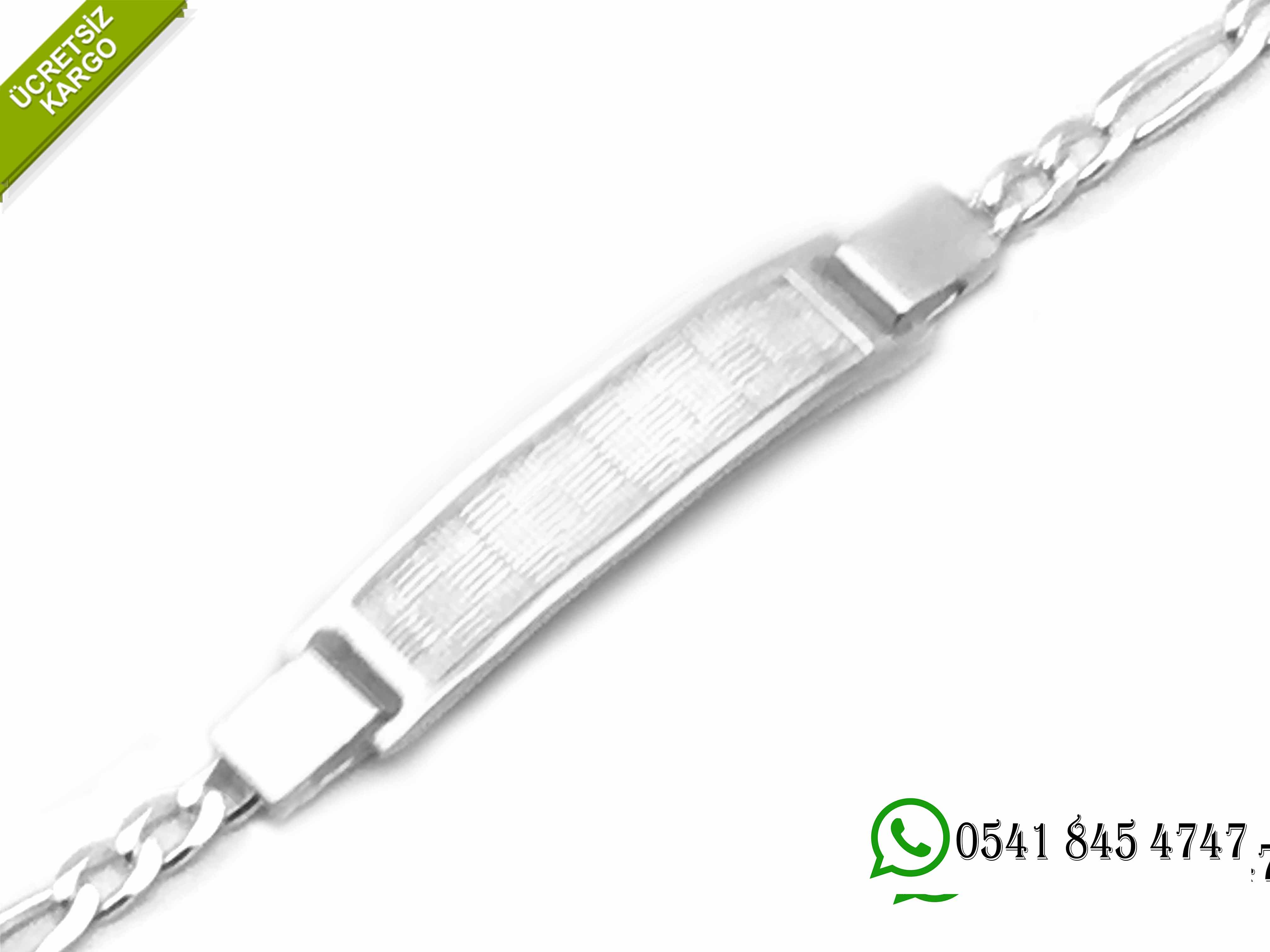 925 Ayar Gümüş Özel Tasarım İsim Yazılabilir Çocuk Bileklik Stok Kodu:2018853
