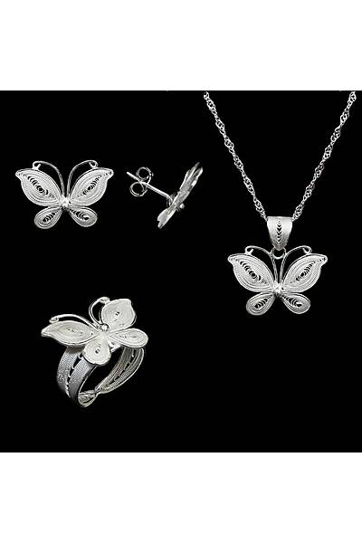 925 Ayar Telkari G�m�� ��l� Set Stok Kodu: 201866