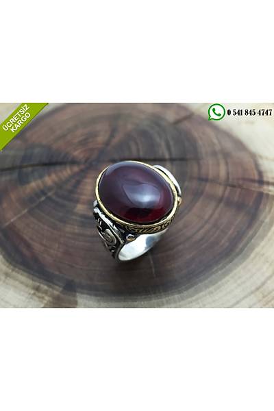 Kehribar Tal 925 Ayar Gm Erkek Yzk Stok Kodu:20171734