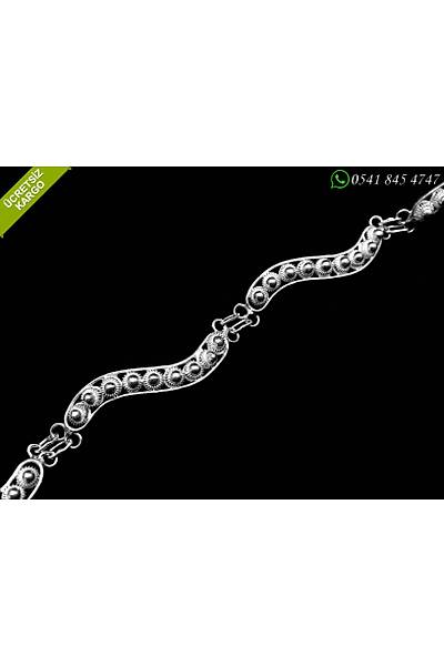 Kini Model 925 Ayar Gm Bayan Telkari Bileklik Stok Kodu:20172232