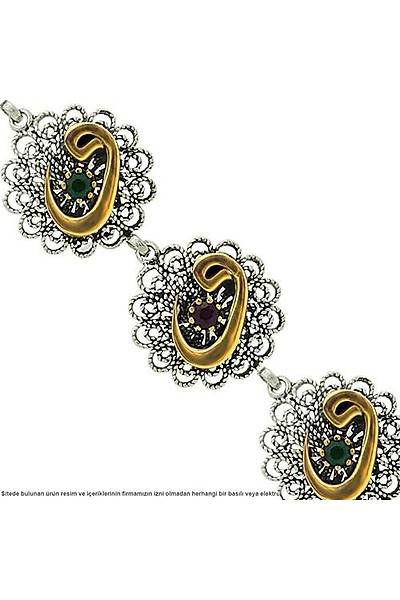 925 Ayar G�m�� Telkari Vav Harfli Bayan Bileklik Stok Kodu: 20173607