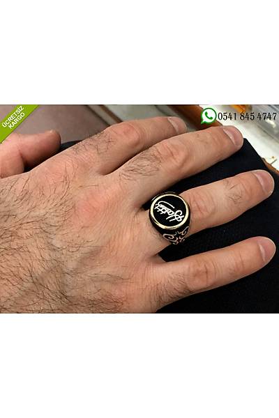 925 Ayar Gm Kemal Atatrk mzal zel Tasarm Tasz Erkek Yzk Stok Kodu:2018708
