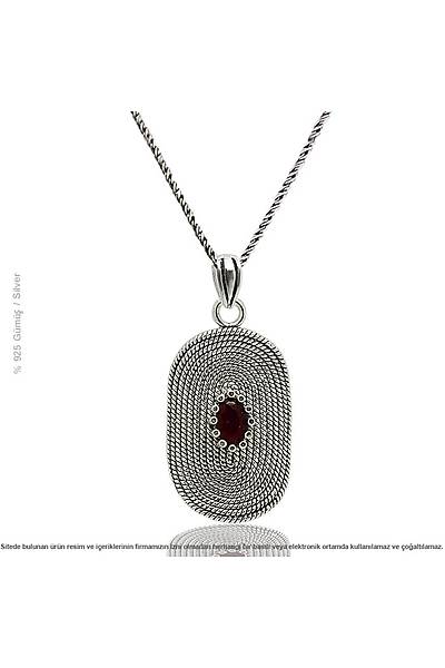 925 Ayar Gm Oval Temal Telkari Bayan Kolye Stok Kodu:20173678