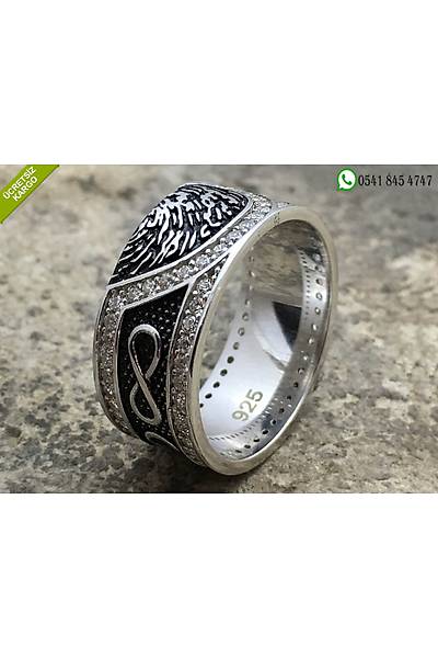 925 Ayar Gm zel Sonsuzluk Tasarm El i Bayan Alyans Yzk Stok Kodu:20181467