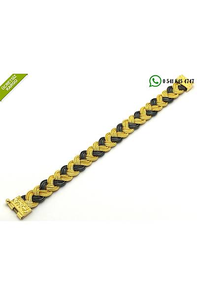 925 Ayar Gm Yaldzl Ve Oksitli rg Model zel Elii Midyat Hasr Bayan Bileklik Stok Kodu:20174564