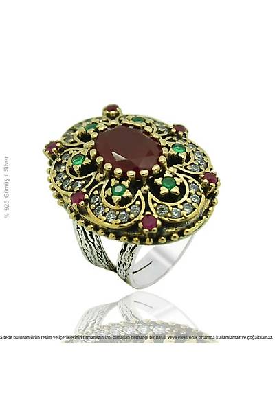 925 Ayar Gm Kk Yakut Ayyldz Temal Otantik Bayan Yzk Yeni Stok Kodu:20173472
