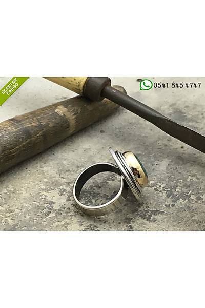 925 Ayar Zmrt Tal Gm Lava Model El Dvmesi Otantik Bayan Yzk Stok Kodu:2018943
