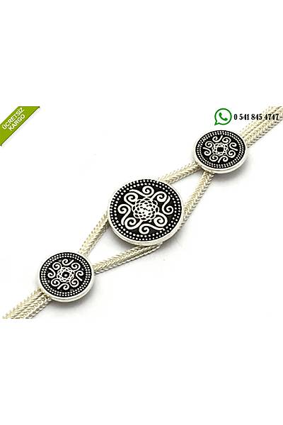 925 Ayar Gm Midyat Hasr zel Elii lemeli Bayan Bileklik Stok Kodu:20174556