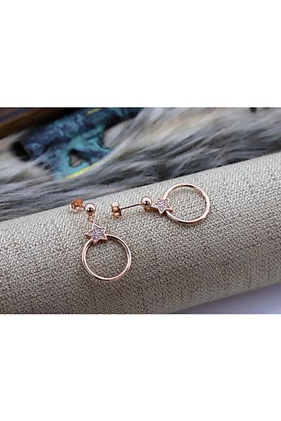 Kadn Zirkon Tal Halkal Yldzl Model Rose Gm Kpe Dgn20362