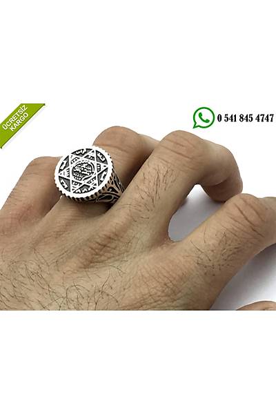 925 Ayar Hz Sleyman'n Mhr erifi Gm Erkek Yzk Stok Kodu:2018270