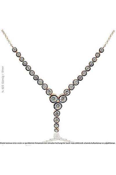 925 Ayar Gm Rose Kaplama Su Yolu Model Zirkon Bayan l Set Stok Kodu:20174177