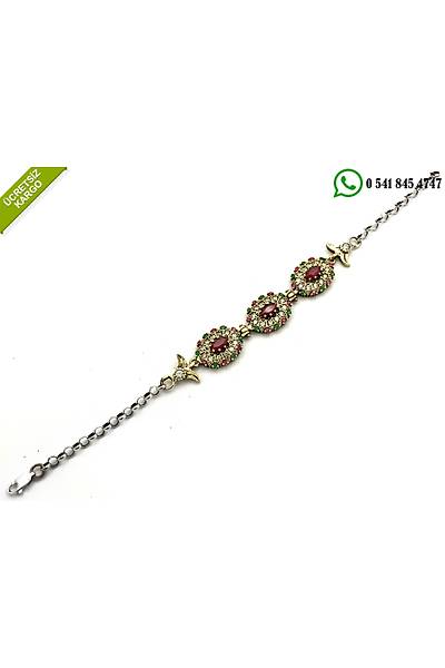 925 Ayar Gm Yakut Tal Oval Model Otantik Bayan Bileklik Stok Kodu:20174451