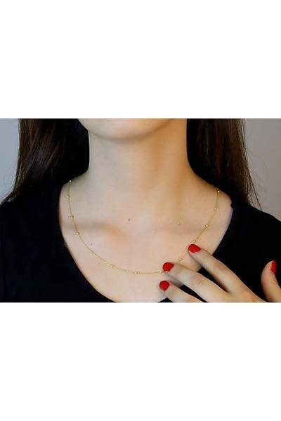Kadn Gm 60 Cm Altn Yaldzl Top Top Zincir Dgn20487