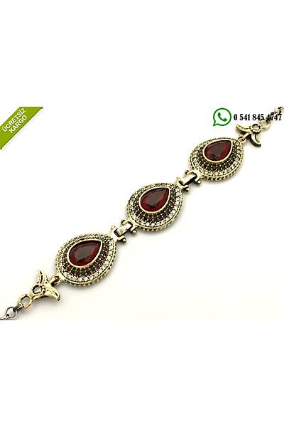 925 Ayar Gm Yakut Tal Damla Model Otantik Bayan Bileklik Stok Kodu:20174452
