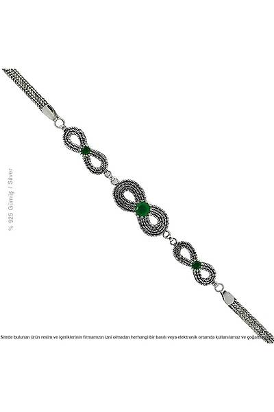 925 Ayar G�m�� Sonsuzluk Tasar�m Telkari Bayan Bileklik Stok Kodu: 20173602