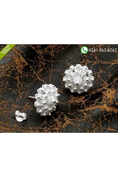 925 Ayar G�m�� Bereket Model El ��i Telkari Bayan K�pe Stok Kodu:2018840