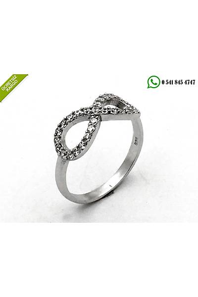 925 Ayar G�m�� Zirkon Ta�l� Sonsuzluk Model Bayan Y�z�k Stok Kodu:201857