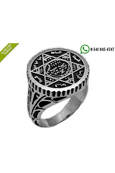 925 Ayar Hz Sleyman'n Mhr erifi Gm Erkek Yzk Stok Kodu:2018270