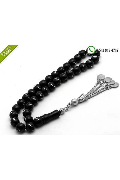 925 Ayar G�m�� P�sk�ll� G�m�� ��lemeli G�rcistan Oltu Ta�� Tesbih Stok Kodu:2018209
