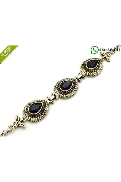 925 Ayar Gm Safir Tal Damla Model Otantik Bayan Bileklik Stok Kodu:20174455