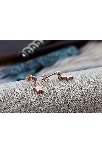 Kadn Zirkon Tal Sallamal Yldz Modeli Rose Gm Kpe Dgn20375
