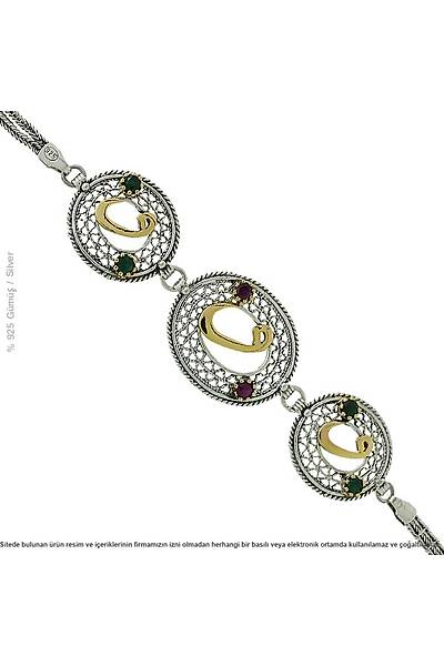 925 Ayar G�m�� Telkari Vav Harfli Bayan Bileklik Stok Kodu: 20173608