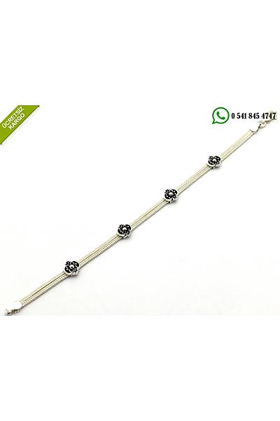 925 Ayar G�m�� Eli�i Midyat Has�r �i�ek Model Bayan Bileklik Stok Kodu:20174548