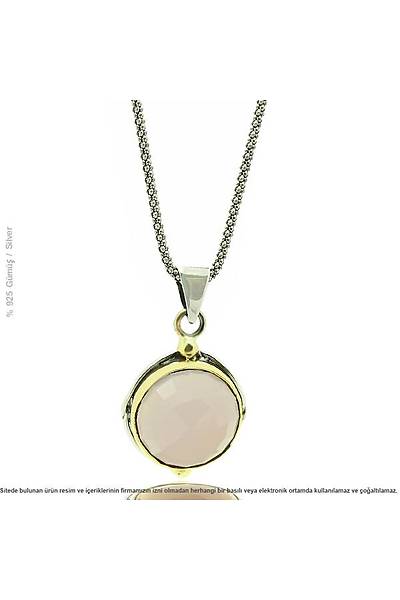 Pembe Kuvars Ta�l� 925 Ayar G�m�� Bayan Otantik ��l� Set Stok Kodu:20174120