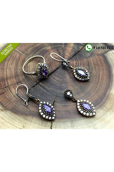 Ametist Ve Zirkon Tal Otantik Gm l Set Stok Kodu:20172527