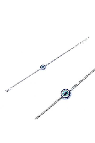 Kad�n G�m�� Zincirli Nazarl� Bileklik DGN20295