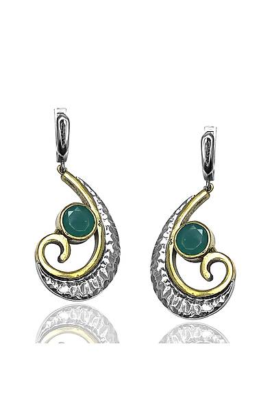 925 Ayar G�m�� Turkuaz Ta�l� Vav Tasar�m El ��i Otantik ��l� Set Stok Kodu:2019549