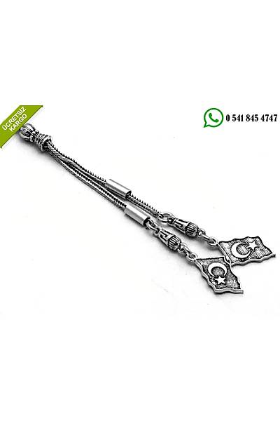 Çift Püsküllü Bayrak Model 925 Ayar Gümüş Püskül Stok Kodu:20174602
