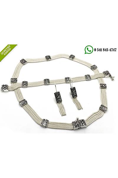 925 Ayar �zel Tasar�m El ��i Midyat Has�r� G�m�� ��l� Set Stok Kodu:2018650