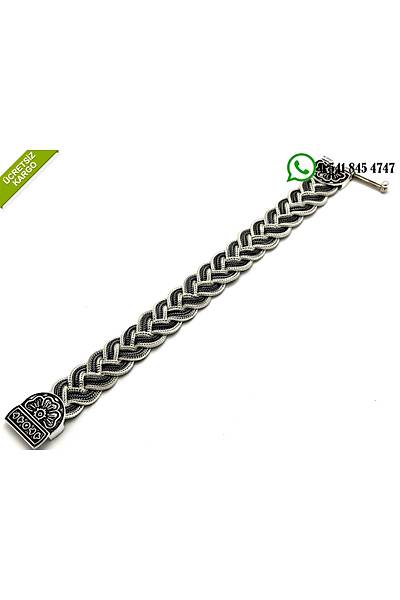 925 Ayar �zel Tasar�m El ��i Midyat Has�r� G�m�� Bayan Bileklik Stok Kodu:2018666