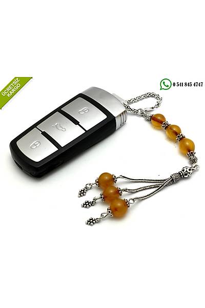 925 Ayar Skma Kehribar Tal Tesbih Model Gm Anahtarlk Stok Kodu:20174322