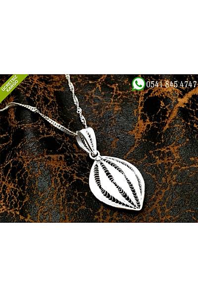 925 Ayar �zel Tasar�m Telkari El ���ili�i G�m�� Bayan Kolye Stok Kodu:2018826