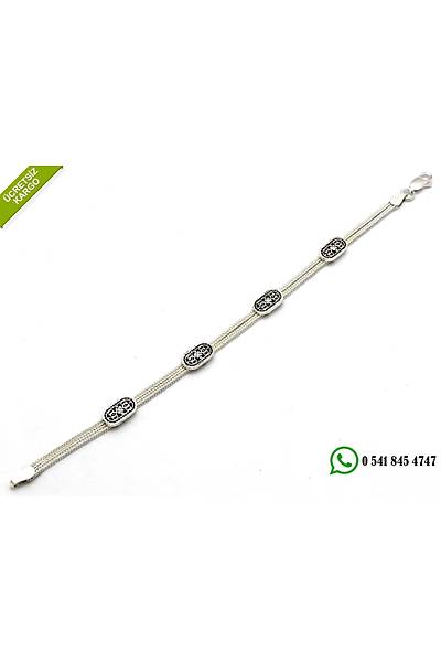 925 Ayar �zel Tasar�m El ��i Midyat Has�r� G�m�� Bayan Bileklik Stok Kodu:2018679