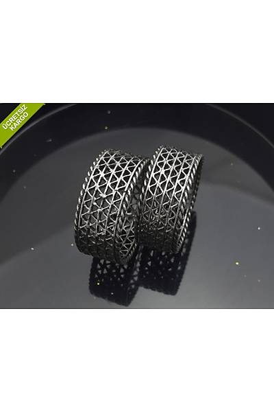 Midyat Oksitli Telkari Gm Bay Bayan ift Alyans Stok Kodu:20171121