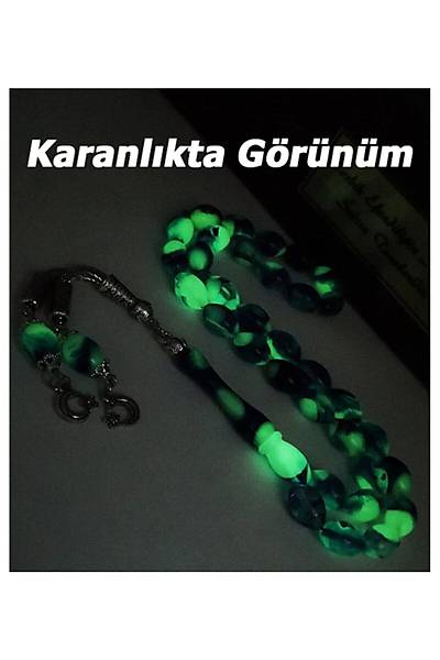Fosforlu Kedi Gz Karanlkta Parlayan Toz Kehribar Tesbih Dgn11153