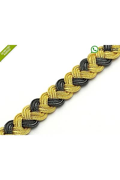 925 Ayar Gm Yaldzl Ve Oksitli rg Model zel Elii Midyat Hasr Bayan Bileklik Stok Kodu:20174564